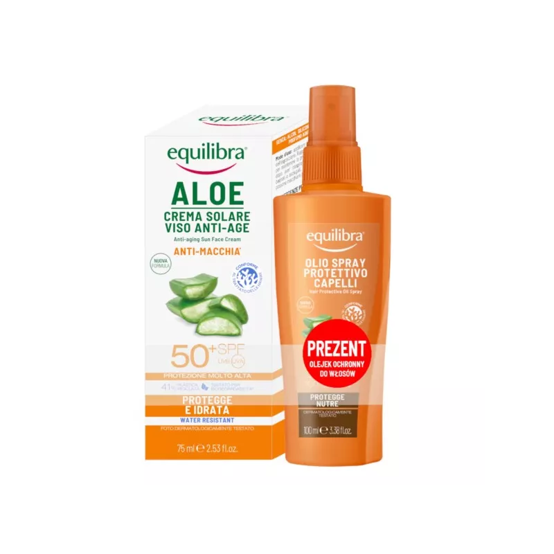 Equilibra SUN Zestaw krem SPF 50 + Olejek do wł.