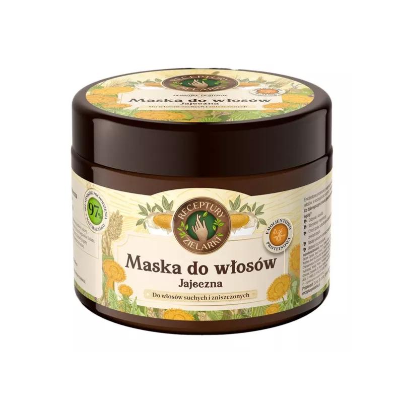 Maska do włosów jajeczna 300 ml Receptury Zielarki