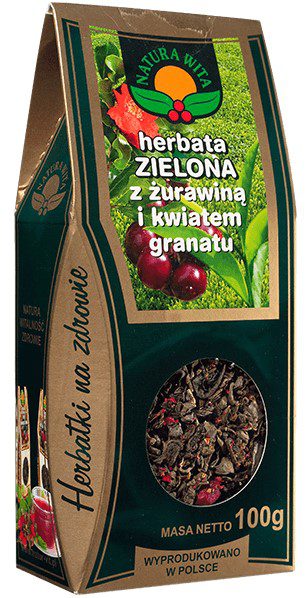 Natura Wita Herbata Zielona z Granatem 100G