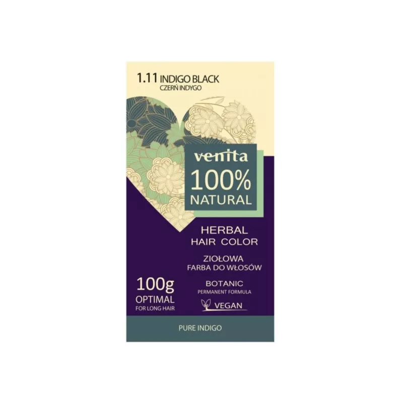 Venita NATURALNA Farba Ziołowa 1.11 INDYGO 100 g