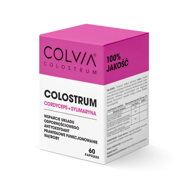 Colvia Colostrum Cordyceps + Sylimaryna 60 szt