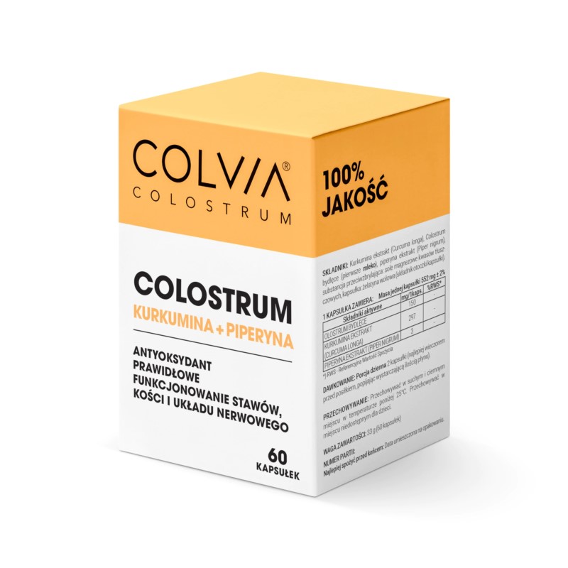 Colvia Colostrum Kurkumina + Piperyna 60 szt