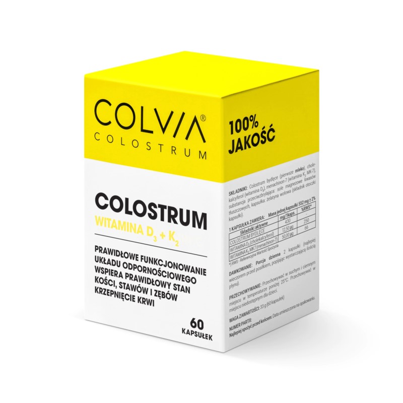 Colvia Colostrum Witamia D3 + K2 60 szt