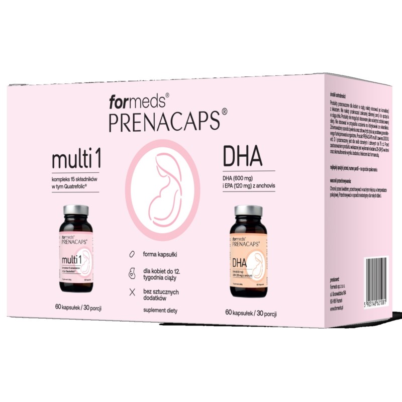 Formeds Prenacaps Zestaw Multi 1 DHA 2x60